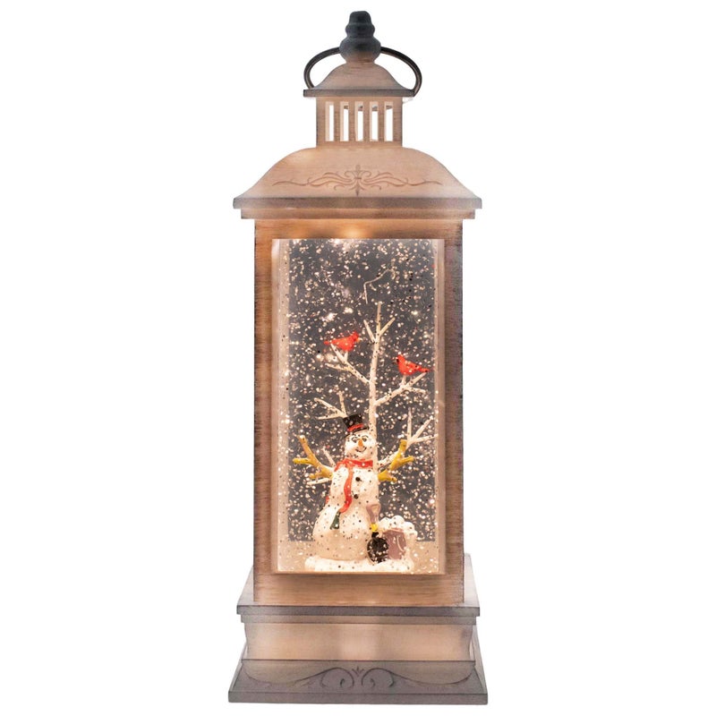 DEMDACO LED Snowman Winter White 12 x 4 Acrylic Christmas Musical Lantern Figurine - Image 1